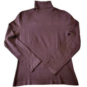 525 women's purple long sleeveed turtleneck sweater silk and spandex size medium